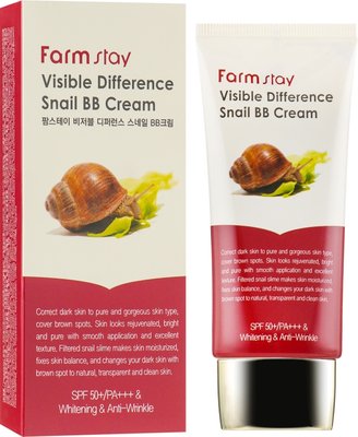 ВВ Крем Visible Difference Snail BB cream з екстрактом слизу равлика SPF 40 PA++ 50 г 00126 фото